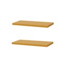 Ver imagem 1 de Kit 2 Prateleiras 40 X 20cm Amarela Suporte Invisível