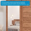 Ver imagem 7 de Guarda-Roupa Casal 2 Portas de Correr com Espelho e Pés 235cm 100% MDF Firenze Espresso Móveis