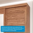 Ver imagem 6 de Guarda-Roupa Casal 2 Portas de Correr com Espelho e Pés 235cm 100% MDF Firenze Espresso Móveis