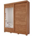 Ver imagem 3 de Guarda-Roupa Casal 2 Portas de Correr com Espelho e Pés 235cm 100% MDF Firenze Espresso Móveis
