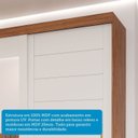 Ver imagem 6 de Guarda-Roupa Casal 2 Portas de Correr com Espelho e Pés 100% MDF 202cm Firenze Espresso Móveis Bege/Cinamomo/Off White
