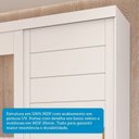 Ver imagem 6 de Guarda-Roupa Casal 2 Portas de Correr com Espelho 4 Gavetas 100% MDF 202cm Firenze Espresso Móveis Branco