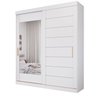 Guarda-Roupa Casal 2 Portas de Correr com Espelho 4 Gavetas 235cm 100% MDF Firenze Espresso Móveis - 4