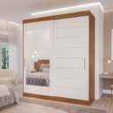 Ver imagem 2 de Guarda-Roupa Casal 2 Portas de Correr com Espelho 4 Gavetas 235cm 100% MDF Firenze Espresso Móveis