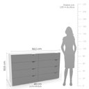 Ver imagem 3 de Cômoda 8 Gavetas Porto 150cm X 83,5cm