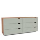 Ver imagem 2 de Cômoda 6 Gavetas 63,1x150,1x46 Cm Porto