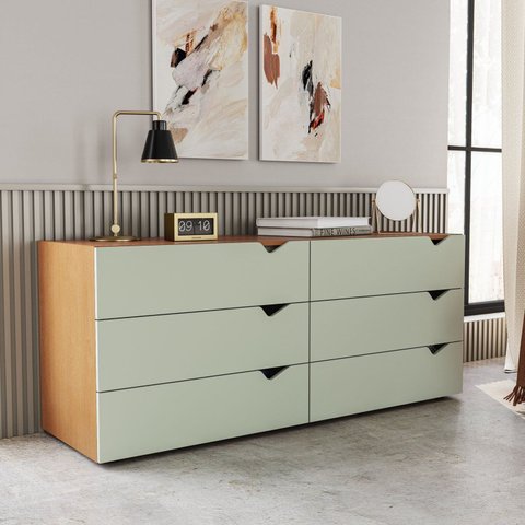 Cômoda 6 Gavetas 63,1x150,1x46 Cm Porto