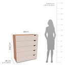 Ver imagem 3 de Cômoda 5 Gavetas 104,2x90x46 Cm Porto