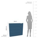 Ver imagem 3 de Cômoda para Quarto 4 Gavetas Porto Azul/Branco