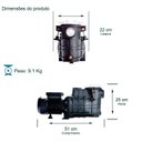 Ver imagem 3 de Bomba Piscina Tsw-250 1/3 Cv Monofásico Motor Thebe IP44 127/220V Ebara