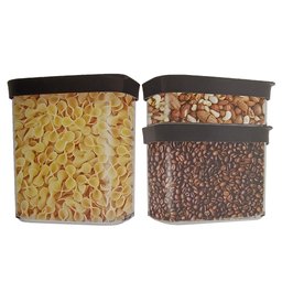 Kit 3 Potes Herméticos de Mantimentos Modulus 90 Helsim Potes Herméticos Modulus - 10