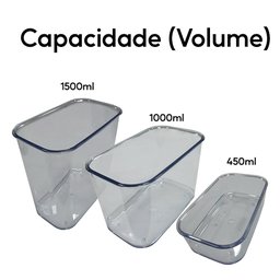 Kit 3 Potes Herméticos de Mantimentos Modulus 90 Helsim Potes Herméticos Modulus - 4