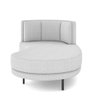 Sofá Chaise Longue Sala de Estar Living Lucca Direito D02 Bouclê Branco B-53 - Lyam Decor - 4