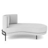 Sofá Chaise Longue Sala de Estar Living Lucca Direito D02 Bouclê Branco B-53 - Lyam Decor - 6