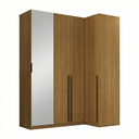 Ver imagem 2 de Guarda Roupa Modulado de Canto Reto 4 Portas com Espelho Freijó Altezza Trend