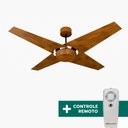 Ver imagem 1 de Ventilador de Teto Com Controle Remoto Natuvent Callis No Light 4 Pás Madeira Imbuia 220v