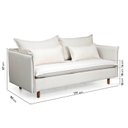 Ver imagem 4 de Sofá Modular 2 Lugares Pé Madeira Sôma CabeCasa MadeiraOriginals Bege Natural