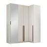 Guarda Roupa Modulado de Canto Reto 4 Portas com Espelho Branco Altezza Trend - 2
