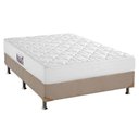 Ver imagem 1 de Cama Box Casal: Colchão Espuma D45 Herval Top + Base CRC Suede Bege(138x188)