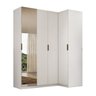 Guarda-Roupa de Canto Reto 4 Portas Espelho Altezza Clean - 2