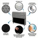 Ver imagem 3 de Cabeceira Cama Box Queen Size Sarah 160cm com Frame Suede Cinza - Desk Design