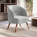 Ver imagem 2 de Poltrona Decorativa Estofada e Orgânica com Pés Palito Guatemala Espresso Móveis