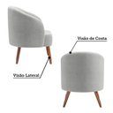 Ver imagem 5 de Poltrona Decorativa Estofada e Orgânica com Pés Palito Guatemala Espresso Móveis