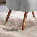 Ver imagem 7 de Poltrona Decorativa Estofada e Orgânica com Pés Palito Guatemala Espresso Móveis