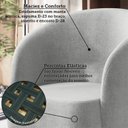 Ver imagem 6 de Poltrona Decorativa Estofada e Orgânica com Pés Palito Guatemala Espresso Móveis