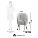 Ver imagem 4 de Poltrona Decorativa Estofada e Orgânica com Pés Palito Guatemala Espresso Móveis