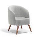 Ver imagem 3 de Poltrona Decorativa Estofada e Orgânica com Pés Palito Guatemala Espresso Móveis