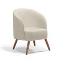 Ver imagem 3 de Poltrona Decorativa Estofada e Orgânica com Pés Palito Guatemala Espresso Móveis