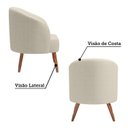 Ver imagem 5 de Poltrona Decorativa Estofada e Orgânica com Pés Palito Guatemala Espresso Móveis