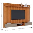 Ver imagem 2 de Painel para Tv Home Suspenso Ripado Ambiente Loft 2.2 Nature Gianduia - Imcal