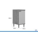 Ver imagem 2 de Balcão Cozinha Elena c/1 Porta 40cm Cinamomo/Off White MGM