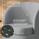 Ver imagem 6 de Poltrona Decorativa Estofada e Orgânica com Base Giratória Alajuela Yescasa