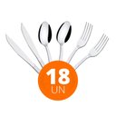 Ver imagem 1 de KIT - Jogo de Facas, Garfos e Colheres Búzios 18 Peças em Aço Inox IBAG - Tramontina