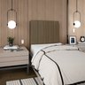 Cabeceira Estofada Cama Box Solteiro Carla 100cm Linho:marrom - 2