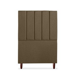 Cabeceira Estofada Cama Box Solteiro Carla 100cm Linho:marrom - 1