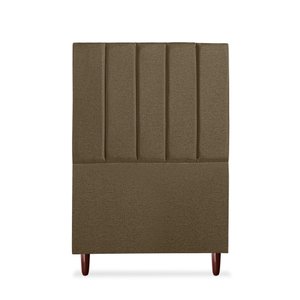 Cabeceira Estofada Cama Box Solteiro Carla 100cm Linho:marrom