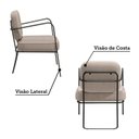 Ver imagem 5 de Poltrona Estofada com Base em Ferro Heredia Yescasa