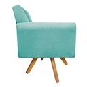 Ver imagem 3 de Poltrona Laura Suede Azul Tiffany