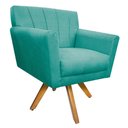 Ver imagem 1 de Poltrona Laura Suede Azul Tiffany