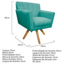 Ver imagem 2 de Poltrona Laura Suede Azul Tiffany