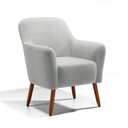 Ver imagem 2 de Poltrona Decorativa Estofada e Orgânica com Pés Palito Panamá Espresso Móveis