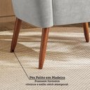 Ver imagem 6 de Poltrona Decorativa Estofada e Orgânica com Pés Palito Panamá Yescasa