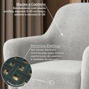 Ver imagem 5 de Poltrona Decorativa Estofada e Orgânica com Pés Palito Panamá Espresso Móveis