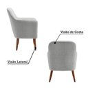 Ver imagem 4 de Poltrona Decorativa Estofada e Orgânica com Pés Palito Panamá Yescasa