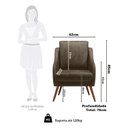 Ver imagem 3 de Poltrona Decorativa Estofada com Pés Palito Monserrat Espresso Móveis