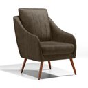 Ver imagem 2 de Poltrona Decorativa Estofada com Pés Palito Monserrat Espresso Móveis